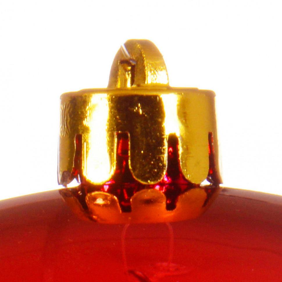 Шар пластиковый глянцевый 200 мм., красный, Kaemingk (022417)