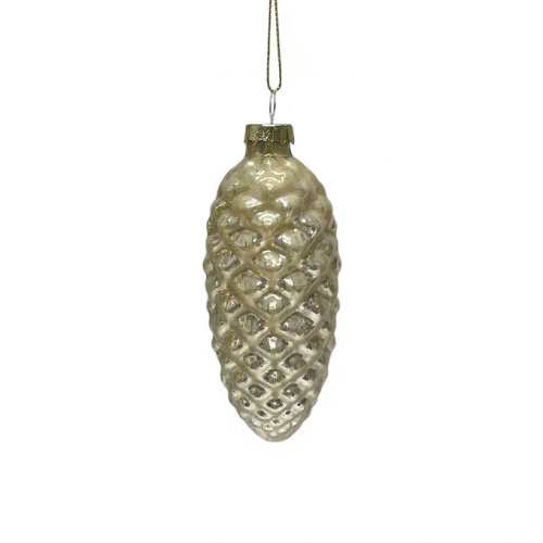 Набор стеклянных шишек Бронзовый век  10*5 см., 12 шт., Christmas DeLuxe (14084) в Санкт-Петербурге