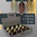 Набор стеклянных шишек Бронзовый век  10*5 см., 12 шт., Christmas DeLuxe (14084) в Санкт-Петербурге