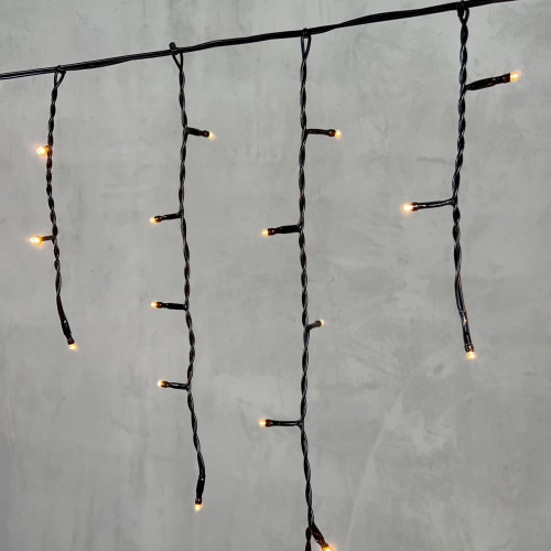 Светодиодная бахрома 4,9*0,5 м., 240 экстра теплых белых LED ламп, черный провод ПВХ, Beauty Led (PIL240-11-2EWW)