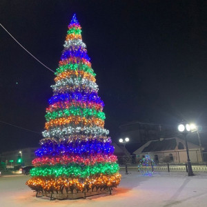 Уличная светодинамическая елка Уральская зеленая 5 м., каркасная, ПВХ, Green Trees (GT5URPVCLED)