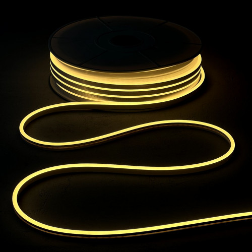 Односторонний гибкий Неон 8х16 мм., 1 метр, Тепло-Белый 24В, IP65, LTC (FR-23501)