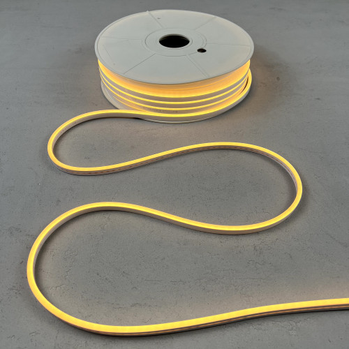 Односторонний гибкий Неон 8х16 мм., 1 метр, Тепло-Белый 24В, IP65, LTC (FR-23501)