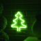 Неоновая вывеска Ёлка 20×25 см., батарейки ААх3, USB, зелёный, Luazon Lighting (7989798)