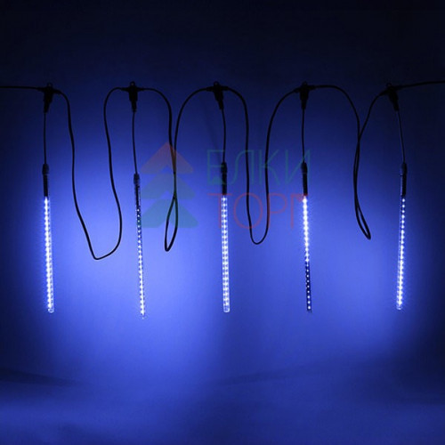 Гирлянда тающие сосульки 5*0.3 м., 24V., 160 синих LED ламп, коннектор, черный ПВХ, Laitcom (CCL160-10-1B) в Санкт-Петербурге
