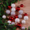 Набор стеклянных шаров  Зимняя рябина mix, белый, красный, серебряный, 42 шт, Kaemingk (149302) 