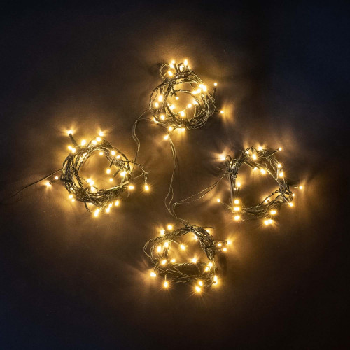 Светодиодная гирлянда Пятиминутка для ели высотой 2.4 м., 288 теплых белых LED ламп, зеленый ПВХ, Beauty Led (GFM288C-14-1WW)