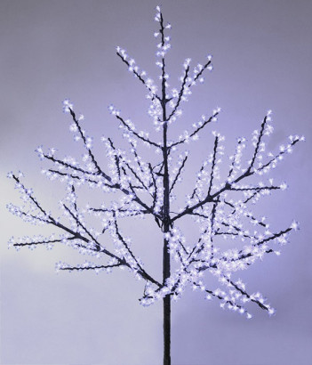 Светодиодная флористика Сакура 1.5 м., 220V, 540 холодных белых  LED ламп, черный провод, Beauty Led (540L-W)