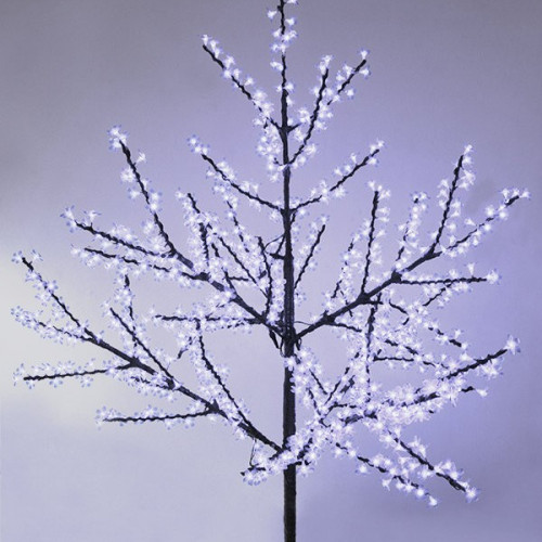 Светодиодная флористика Сакура 1.5 м., 220V, 540 холодных белых  LED ламп, черный провод, Beauty Led (540L-W)