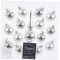 Набор стеклянных шаров Рождественские искры  для настольной ели, серебро, Kaemingk (019005)