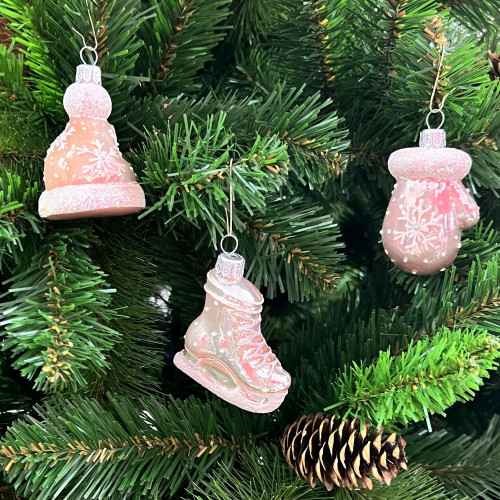 Набор стеклянных игрушек Зимняя фантазия, 3 шт., Irena CO (6305)