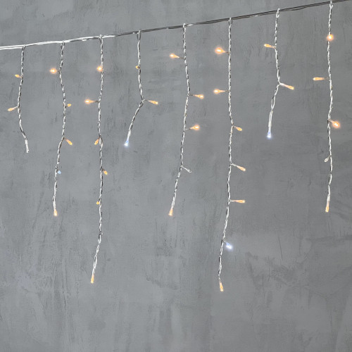 Светодиодная бахрома 4,9*0,5 м., 240 экстра теплых белых LED, мерцание, прозрачный провод ПВХ, Beauty Led (PIL240BLW-10-2EWW) в Санкт-Петербурге