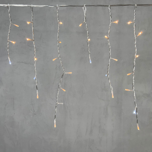 Светодиодная бахрома 4,9*0,5 м., 240 экстра теплых белых LED, мерцание, прозрачный провод ПВХ, Beauty Led (PIL240BLW-10-2EWW) в Санкт-Петербурге