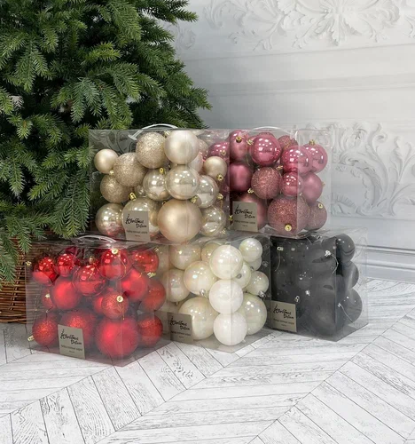 Набор пластиковых шаров Эллада 26 шт., белый, Christmas DeLuxe (87026)