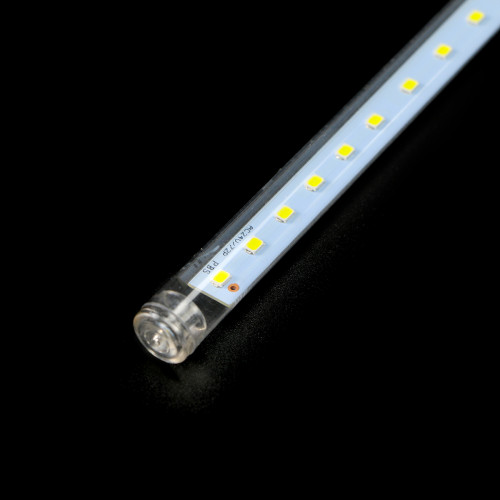 Гирлянда Тающие сосульки 5*0.3 м., 24V., 240 холодных белых LED ламп, коннектор, черный ПВХ, LTC (CCL240-10-1W)