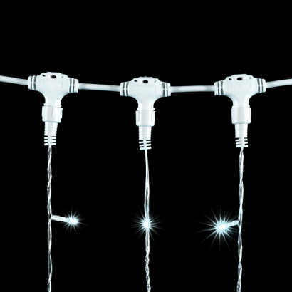 Светодиодный занавес 2*2 м., 400 белых LED ламп, прозрачный провод ПВХ, Beauty Led (PCL402-10-2W)