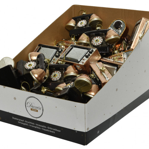  Елочное украшение Ретро аппарат 4.5x11.5x8 см., пластик, Kaemingk (027756/2)