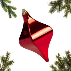 Украшение пластиковое Кристалл Винтаж 20 см., глянцевый, красный, ЕлкиТорг (150124) 