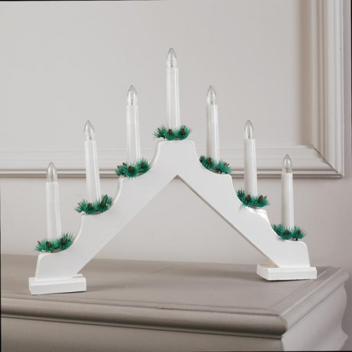 Светодиодная Рождественская горка 39×31×5 см., дерево, 220 В, Luazon Lighting (3613127)