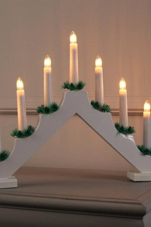 Светодиодная Рождественская горка 39×31×5 см., дерево, 220 В, Luazon Lighting (3613127)