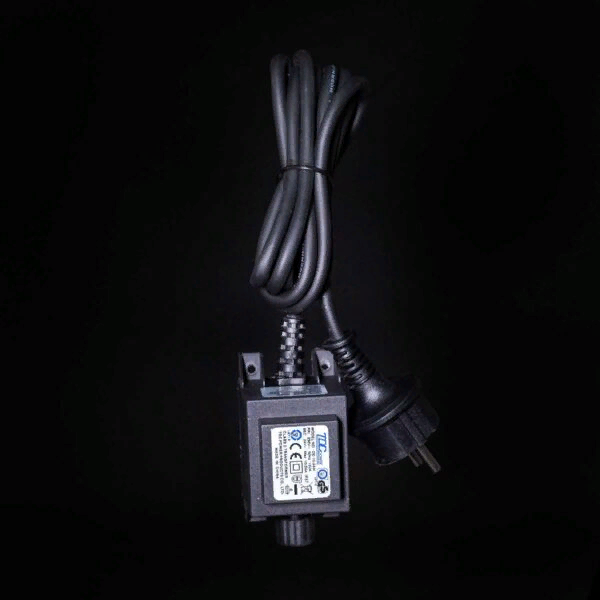 Трансформатор 9,6W. для силиконовых нитей, 24В., до 200 LED, провод черный каучук, IP65, Beauty Led (EA10-200L) в Белгороде