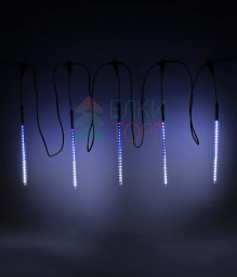 Гирлянда Тающие сосульки 5*0.3 м., 24V., 160 бело - синих LED ламп, коннектор, черный ПВХ, Beauty Led (CCL160-10-1WB)