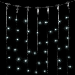 Светодиодный занавес 2*3 м., 600 белых LED ламп, черный провод ПВХ, Beauty Led (PCL602-11-2W)