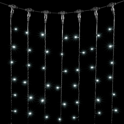 Светодиодный занавес 2*3 м., 600 белых LED ламп, черный провод ПВХ, Beauty Led (PCL602-11-2W) — 