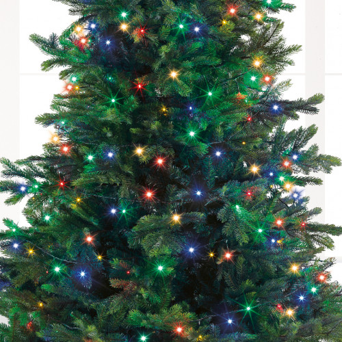 Светодиодная гирлянда с контроллером 9 м, 220V., 120 разноцветных LED ламп, черный ПВХ, Kaemingk (494121)