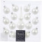 Набор стеклянных шаров Рождественские искры  для настольной ели, белый, Kaemingk (019008)