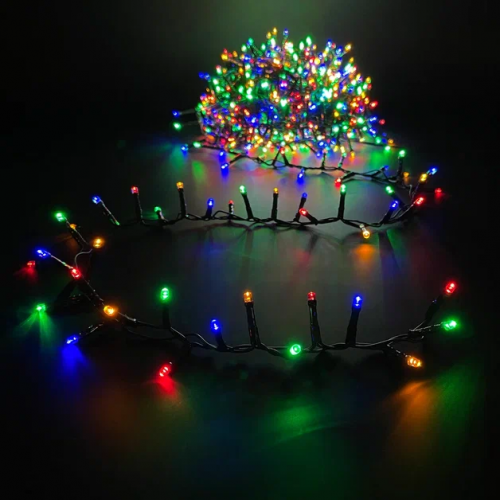 Светодиодная нить Snake Light 1000 разноцветных ламп, 20 м., 24В, 8 режимов, зеленый провод, для елки 230-260 см., Christmas DeLuxe (83779) в Санкт-Петербурге