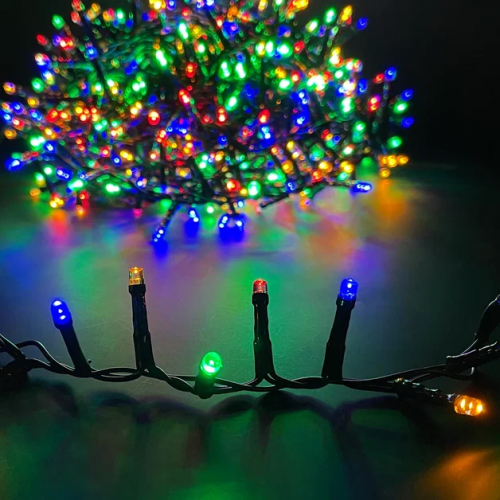 Светодиодная нить Snake Light 1000 разноцветных ламп, 20 м., 24В, 8 режимов, зеленый провод, для елки 230-260 см., Christmas DeLuxe (83779) в Санкт-Петербурге