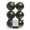 Набор пластиковых шаров Парис 80 мм., зеленый, 6 шт., Kaemingk (022157)