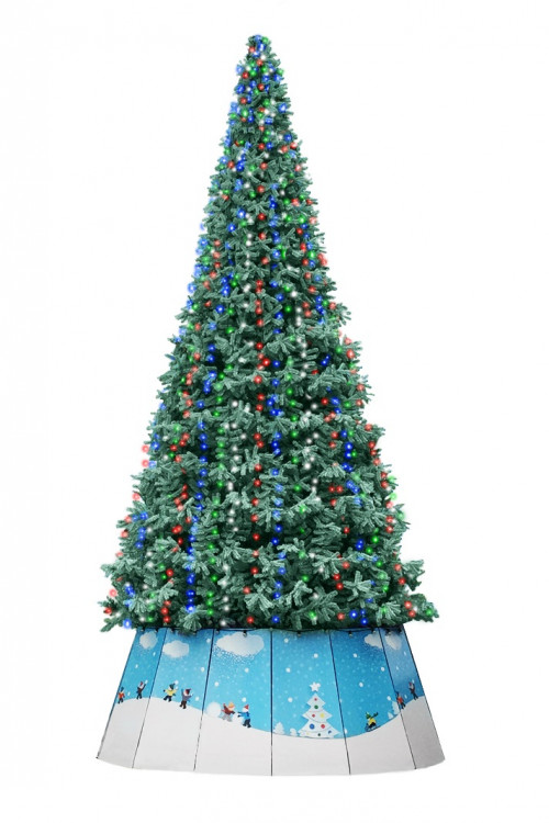 Уличная искусственная елка Альпийская изумрудная 3 м., ствольная, ПВХ, Green Trees (GT3APVCBL)