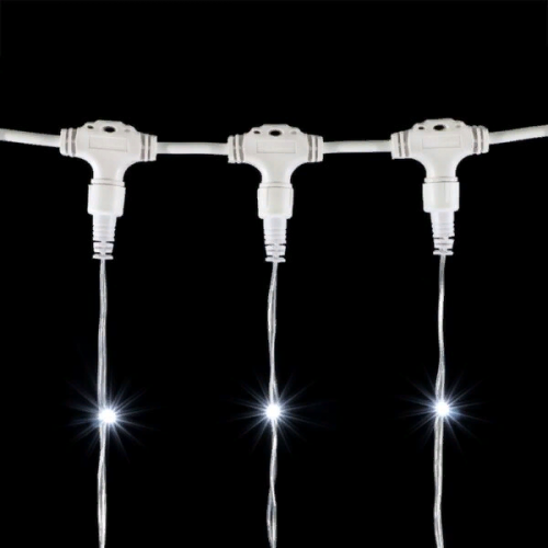 Светодиодный занавес 2*2 м., 400 белых LED ламп, мерцание, прозрачный провод ПВХ, LTC (PCL402BLW-10-2W) в Санкт-Петербурге