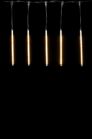 Гирлянда Тающие сосульки 5*0.3 м., 24V., 240 теплых белых LED ламп, коннектор, черный ПВХ, LTC (CCL240-10-1WW)