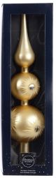 Макушка на елочку Новогодняя  31 см, золотая, стекло, KAEMINGK (170180/3)