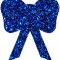 Бантик из пенофлекса с блестками 150 мм., синий, ПромЕлка (Б1-150BLUE)