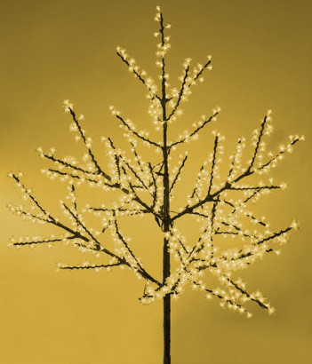 Светодиодная флористика Сакура 2 м., 220V, 972 желтых LED ламп, черный провод, Beauty Led (972L-Y)