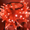Светодиодная нить 100 красных LED ламп, 10 м., 24В, статика, прозрачный провод ПВХ, Teamprof (TPF-S10C-24V-CT/R)