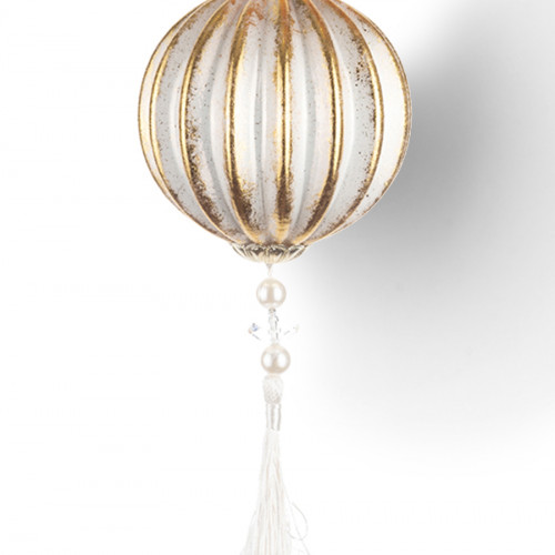 Винтажный стеклянный шар с кисточкой Шелка Востока 8 см., 1 шт., Karlsbach (12496)