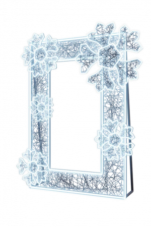 Светодиодная фотозона Рамка со снежинками 250 см., Сад Радости (SR077)