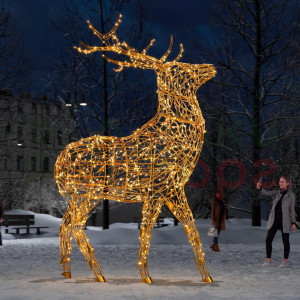 Светодиодная фигура Олень золотой Premium 3,5 м., Conso (OL332S350)