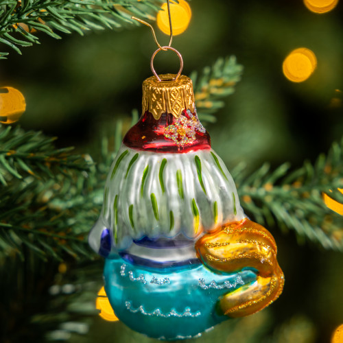 Елочное украшение Водяной, стекло, 8 см., 1 шт., Витус (А408)