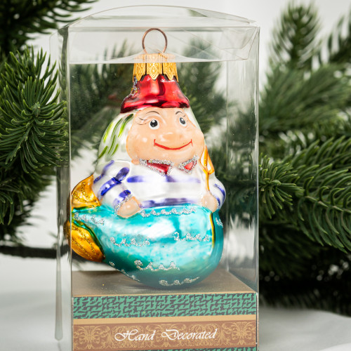 Елочное украшение Водяной, стекло, 8 см., 1 шт., Витус (А408)