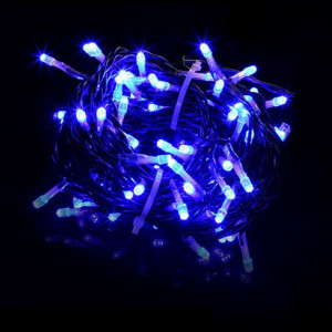 Светодиодная гирлянда мерцающая 10 м, 220-230V., 100 синих LED ламп, черный ПВХ, Beauty Led (PST100BL-11-2B)
