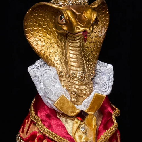 Винтажное украшение Королевский Змей на шаре 10х30 см., Christmas DeLuxe (89116) в Санкт-Петербурге