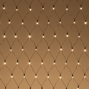 Светодиодная сетка с колпачком 2*2 м., 220В, 256 теплых белых LED, провод черный ПВХ, IP65, LTC (NTL256CAP-11-2WW)