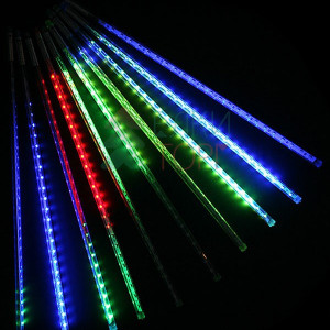 Гирлянда Тающие сосульки 10*0.5 м., 24V., 600 разноцветных LED ламп, коннектор, черный ПВХ, Beauty Led (CCL600-10-1M)