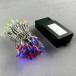 Светодиодная гирлянда 10 м., 3 батарейки типа D 4.5V, 100 разноцветных LED ламп, таймер, прозрачный провод, LTC (EST100-4W10-8M) в Санкт-Петербурге